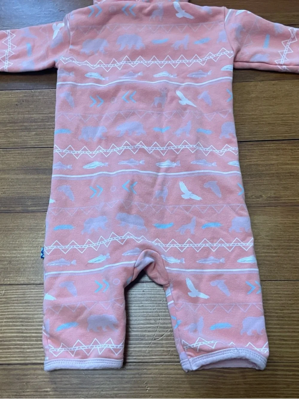 Kickee Pants Coral Fleece Coverall w Sherpa-Lined Hood & Ears Size Newborn